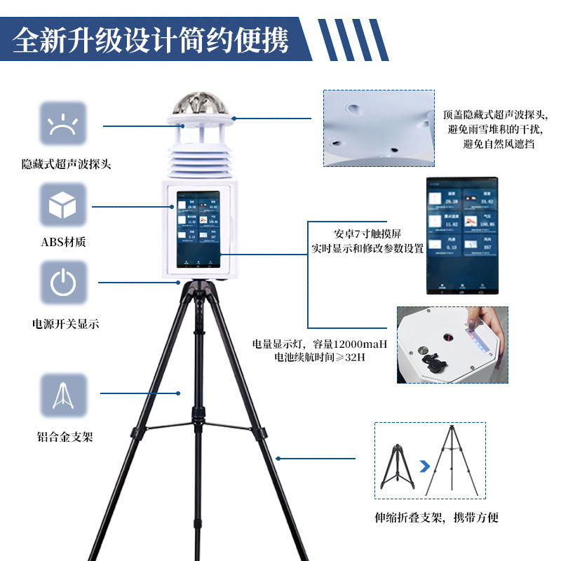 風(fēng)途便攜式氣象檢測儀，隨身攜帶的“氣象專家”——支架款